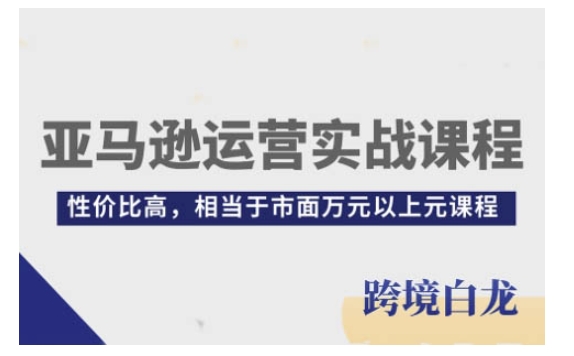 亚马逊运营实战课程,亚马逊从入门到精通,性价比高,相当于市面万元以上元课程-秋鱼网创