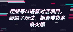 视频号AI语音对话项目,野路子玩法,橱窗带货条条火爆-秋鱼网创