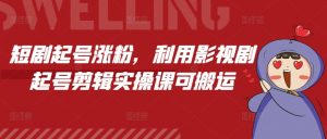 短剧起号涨粉，利用影视剧起号剪辑实操课可搬运-秋鱼网创
