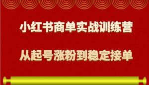 小红书商单实战训练营，从0到1教你如何变现，从起号涨粉到稳定接单，适合新手-秋鱼网创