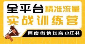 全平台精准流量实战训练营,百度微信抖音小红书SEO引流教程-秋鱼网创