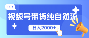 视频号带货，纯自然流，起号简单，爆率高轻松日入2000+-秋鱼网创