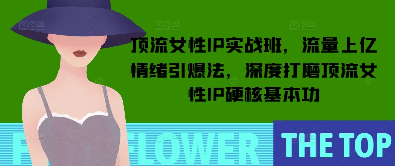 顶流女性IP实战班,流量上亿情绪引爆法,深度打磨顶流女性IP硬核基本功-秋鱼网创