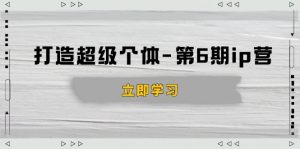 打造 超级个体-第6期ip营：商业认知,产品设计,成交演练,解决知识变现难题-秋鱼网创