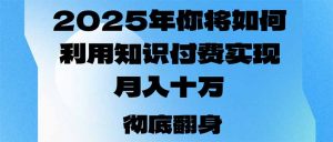 2025年，你将如何利用知识付费实现月入十万，甚至年入百万？-秋鱼网创