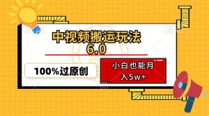 中视频搬运玩法6.0，利用软件双重去重，100%过原创，小白也能月入5w+-秋鱼网创