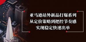亚马逊站外新品打爆系列,从定价策略到把控节奏感,实现稳定快速出单-秋鱼网创