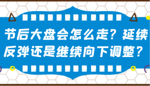 某公众号付费文章：节后大盘会怎么走？延续反弹还是继续向下调整？-秋鱼网创
