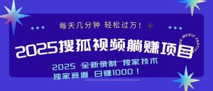 2025最新看视频躺赚项目：每天几分钟，轻松月入过万-秋鱼网创