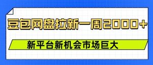 豆包网盘拉新，一周2k，新平台新机会-秋鱼网创