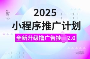 2025小程序推广计划,全新升级撸广告挂JI2.0玩法,日入多张,小白可做【揭秘】-秋鱼网创