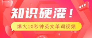 知识硬灌，1分钟教会你，利用AI制作爆火10秒钟记一个英文单词视频-秋鱼网创