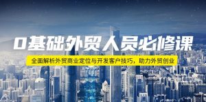 0基础外贸人员必修课：全面解析外贸商业定位与开发客户技巧，助力外贸创业-秋鱼网创