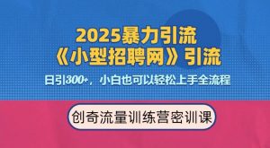2025最新暴力引流方法,招聘平台一天引流300+,日变现多张,专业人士力荐-秋鱼网创