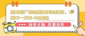 俄罗斯广告浏览撸美金项目，单窗口一天5-15美金-秋鱼网创