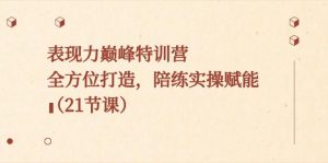 表现力巅峰特训营，全方位打造，陪练实操赋能（21节课）-秋鱼网创