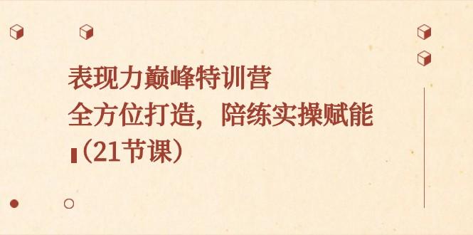 表现力巅峰特训营,全方位打造,陪练实操赋能(21节课)-秋鱼网创