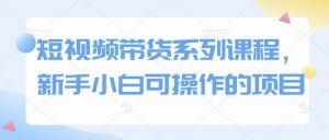 短视频带货系列课程，新手小白可操作的项目-秋鱼网创