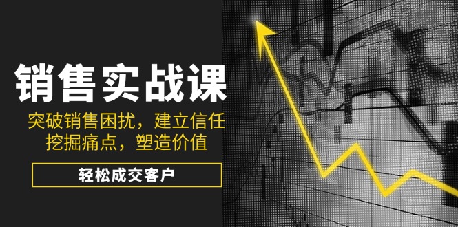销售实战课,突破销售困扰,建立信任,挖掘痛点,塑造价值,轻松成交客户-秋鱼网创