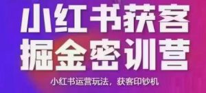 小红书获客掘金线下课,录音+ppt照片,小红书运营玩法,获客印钞机-秋鱼网创