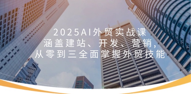 2025AI外贸实战课:涵盖建站、开发、营销, 从零到三全面掌握外贸技能-秋鱼网创