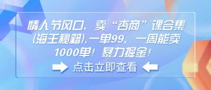情人节风口，卖“杏商”课合集(海王秘籍-秋鱼网创