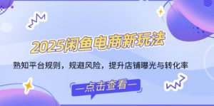 2025闲鱼电商新玩法,熟知平台规则,规避风险,提升店铺曝光与转化率-秋鱼网创