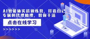 AI智能体实战训练营，打造自己专属的代理助理，替你干活-秋鱼网创