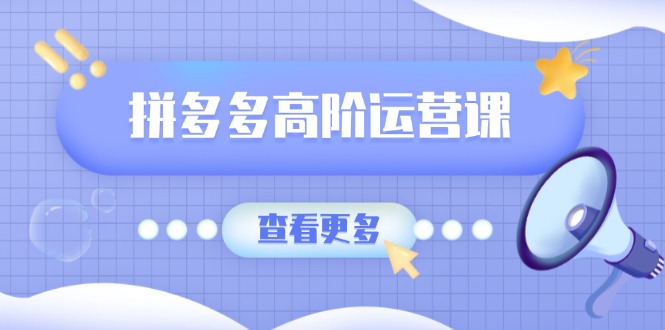 拼多多高阶运营课:极致群爆款玩法,轻付费无尽复制,打造单品爆款之路-秋鱼网创