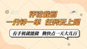 评论截图，一分钟一单，有手机就能做，任务无上限，轻松一天大几百-秋鱼网创