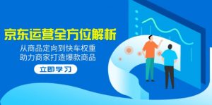 2025京东运营全方位解析：从商品定向到快车权重，助力商家打造爆款商品-秋鱼网创