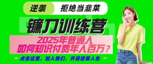 镰刀训练营超级IP合伙人，25年普通人如何通过“知识付费”实现逆袭-秋鱼网创