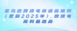 亚马逊跨境电商选品案例(更新2025年3月)，跨境电商利基选品-秋鱼网创
