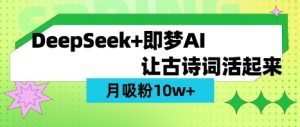 用DeepSeek做AI 古诗词视频，涨粉 10W+(保姆级教程)-秋鱼网创