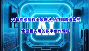 AI与视频制作全攻略从入门到精通实战，全面且实用的数字创作课程(更新3月)-秋鱼网创