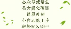 流量主长期收益项目，美女图片简单复制，小白也能上手，轻松日入5张-秋鱼网创