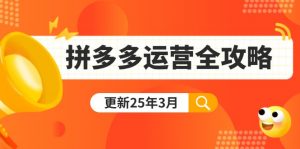 拼多多运营全攻略：从0到日销千单,爆款内功+付费推广+黑科技(更新25年3月-秋鱼网创
