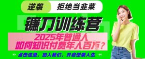 【网创项目终点站-镰刀训练营超级IP合伙人】25年普通人如何通过“知识付费”年入百个-仅此一版【揭秘】-秋鱼网创