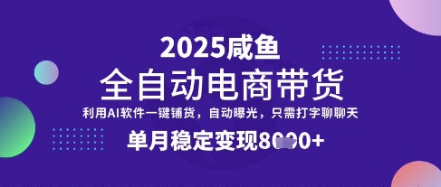 全网首发【闲鱼全自动电商带货】三年磨一剑，一朝露锋芒，单月稳定变现8k+【揭秘】-秋鱼网创