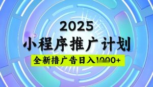 2025微信小程序推广计划，撸广告玩法，日均5张，稳定简单【揭秘】-秋鱼网创