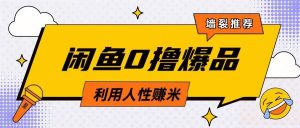 咸鱼0撸玩法利用人性售卖商品达到日挣2张的效果-秋鱼网创