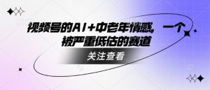 视频号的AI+中老年情感，一个被严重低估的赛道-秋鱼网创