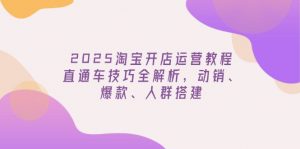 2025淘宝开店运营教程更新,直通车技巧全解析,动销、爆款、人群搭建-秋鱼网创