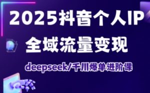 2025抖音个人IP全域流量变现进阶课，deepseek千川爆单进阶课-秋鱼网创