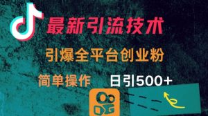 最新引流方法，引爆全平台的一个创业粉，简单操作日引300+-秋鱼网创