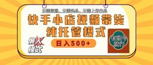 【快手小店代运营】限时托管计划，全程喂饭，单日稳定变现800＋-秋鱼网创