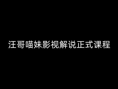 汪哥影视解说正式课程：剪映/PR教学/视解说剪辑5大黄金法则/全流程剪辑7把利器等等-秋鱼网创
