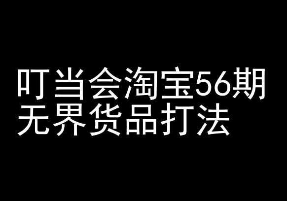 叮当会淘宝56期：无界货品打法-淘宝开店教程-秋鱼网创