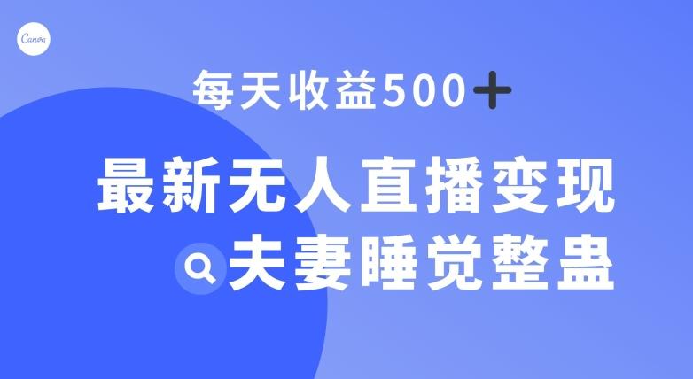 最新无人直播变现，夫妻睡觉整蛊，每天躺赚500+【揭秘】-秋鱼网创