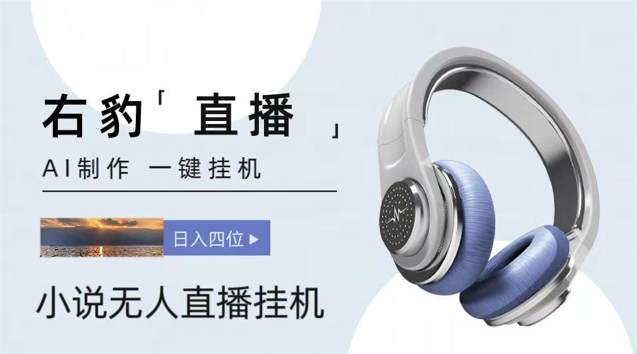 右豹小说无人直播挂机吸金项目,简单易行收益稳定, 月入1000+-秋鱼网创